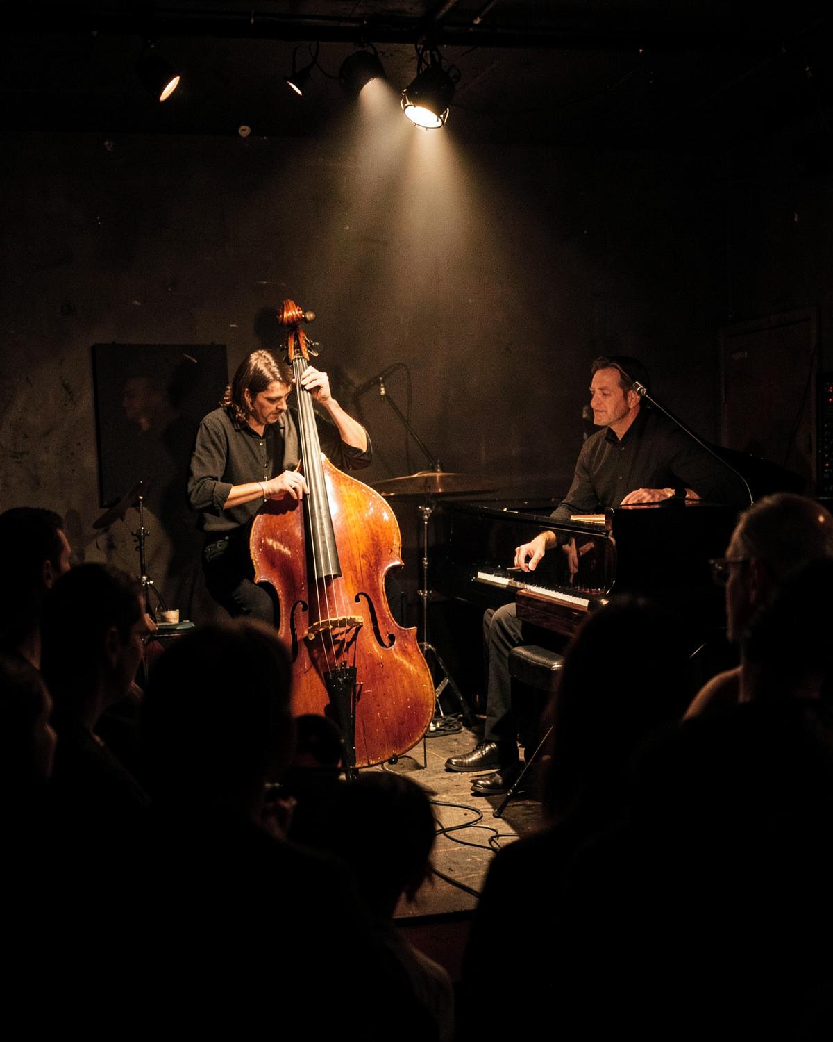 Musicians performing in an intimate venue